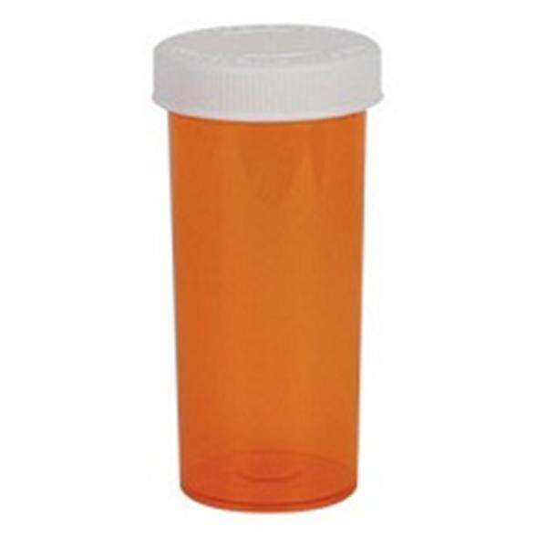 Vial Medicine Ezy-Dose Plastic 30 Dram Orange 125/Ca